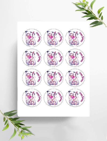 Anime Manga  Muffinaufleger, Ø ca. 6 cm, 0876x